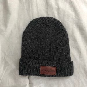 Gray Peet’s coffee beanie